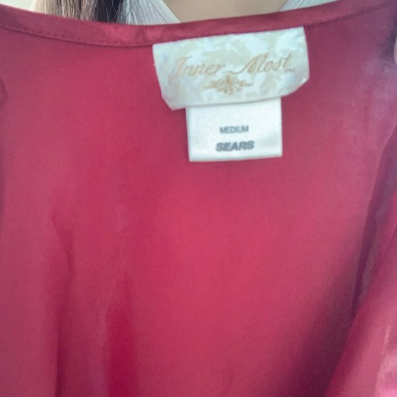 Vintage 90's Burgundy and Pink Lace Tank - Picture 5 of 5